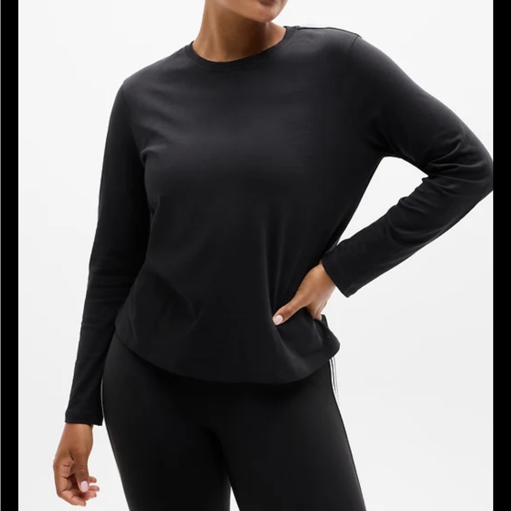 Athleta Black Long Sleeve Top